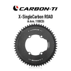 Carbon-Ti X-SingleCarbon Road Chainring (4 Arm, 110BCD)