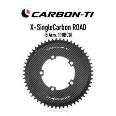 Carbon-Ti X-SingleCarbon Road Chainring (5 Arm, 110BCD)