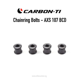 Carbon-Ti Chainring Bolts (X-Fix BCD 107 2X) For SRAM AXS 2x Cranks