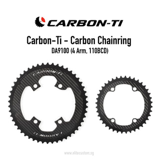 Dark Deal: Carbon-Ti Chainring DA9100 (4 Arm, 110BCD)