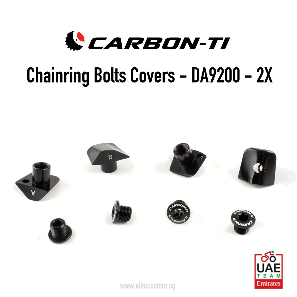 Road to A FC盤 Carbon-Ti DA9200 Chainring Bolts (X-Cover DA9200) 2X – Elite Custom SG