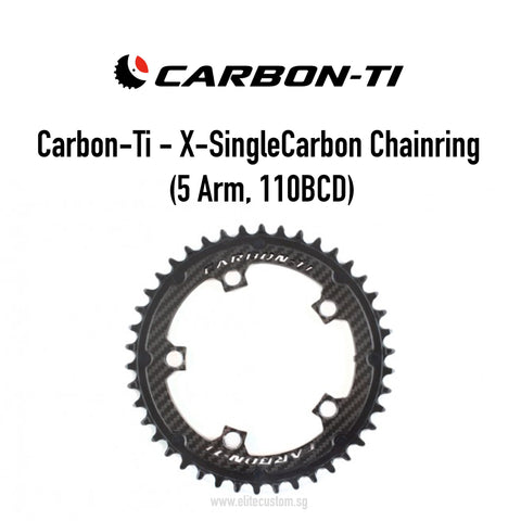 Carbon-Ti X-SingleCarbon Chainring (5 Arm, 110BCD)