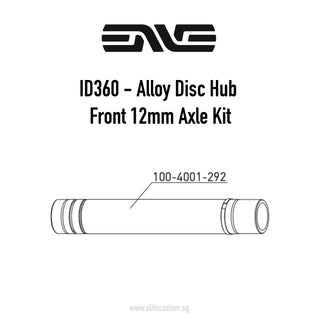 ENVE ID360 Alloy Disc Hub - 12mm Front Axle Kit