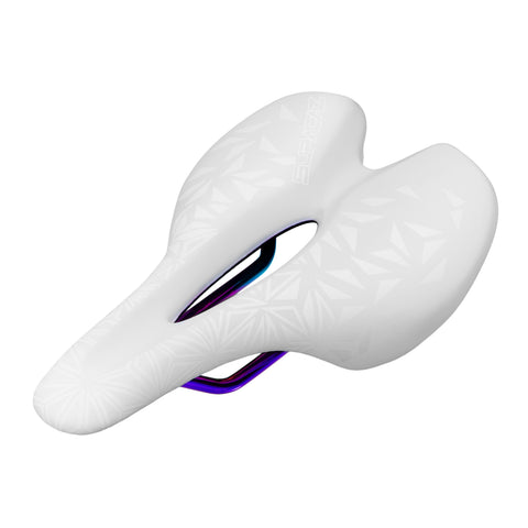 Supacaz - Ignite Saddle - Carbon Injected Base - Ti Rails - Ghost White