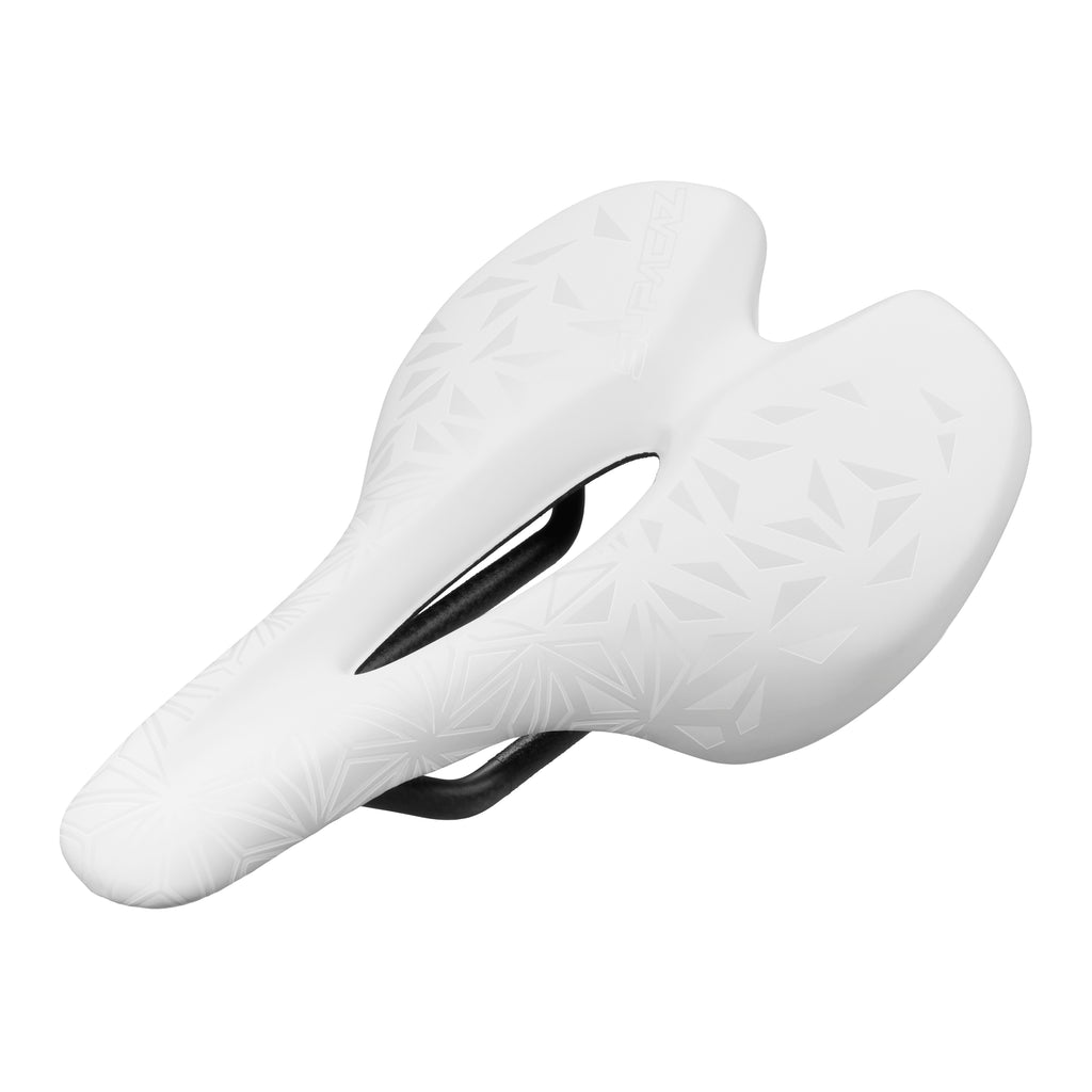 Supacaz - Ignite Saddle - Carbon Injected Base - Carbon Rails - Ghost White