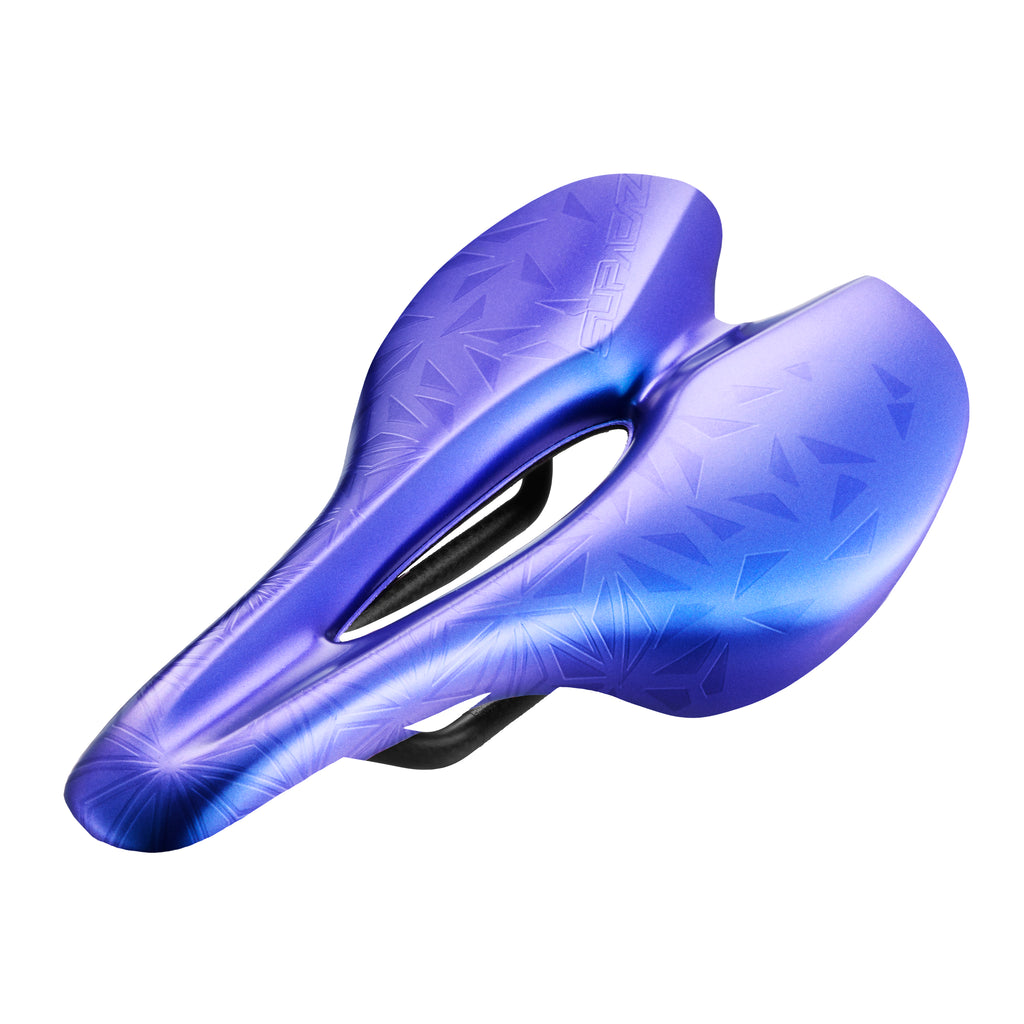 Supacaz - Ignite Saddle - Carbon Injected Base - Carbon Rails - Oil Slick Purple