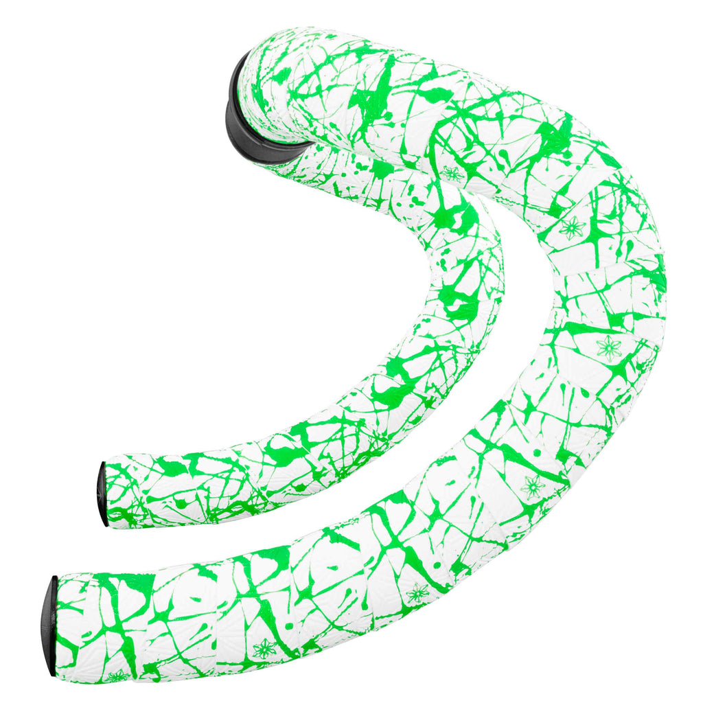 Supacaz - Super Sticky Kush – Splat – Limited – White w/ Neon Green (BT-206)