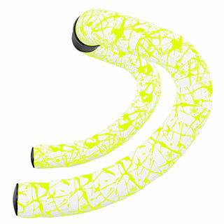 Supacaz - Super Sticky Kush – Splat – Limited – White w/ Neon Yellow (BT-207)