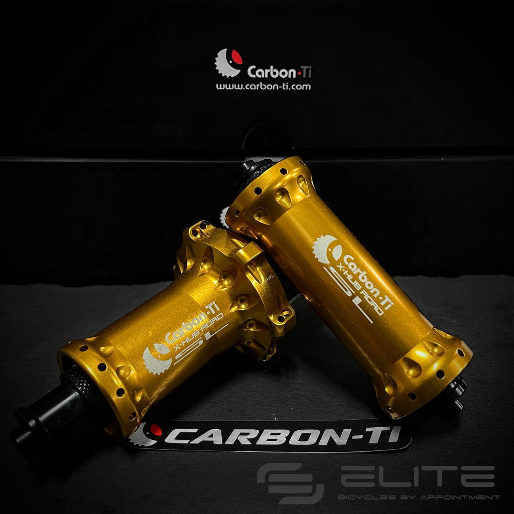 Dark Deal: HUB009 - Carbon-Ti - Road SL - Hubset - Gold (Rim Brake)