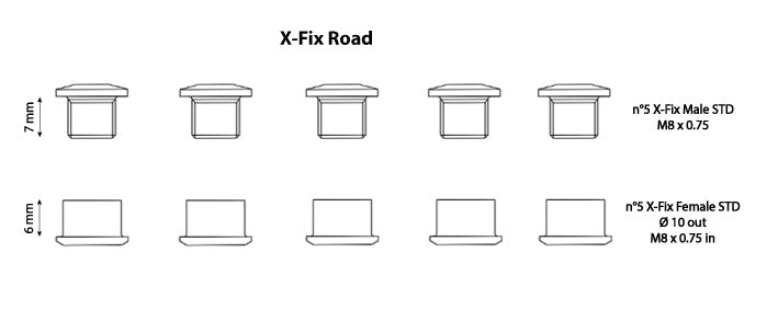 Carbon-Ti Chainring Bolts (X-Fix Road Kit)