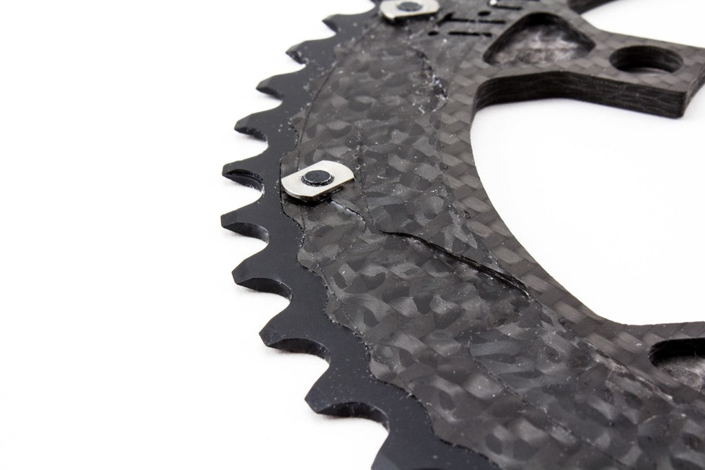 Carbon-Ti Outer Chainring (5 Arm, 110BCD / 130BCD) - SINGLE Ring Only